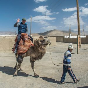 Camel riding at Rangkul lake